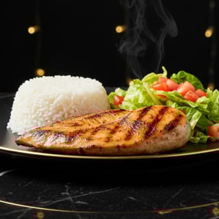 -Pollo al Grill + (2) Acom./Grilled Chicken Breast+ (2) Sides
