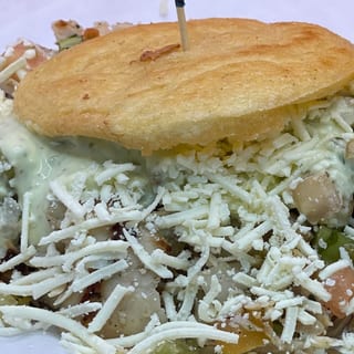 Grilled Pork Arepa (Fried)/ Arepa Frita Puerco al Grill (2)